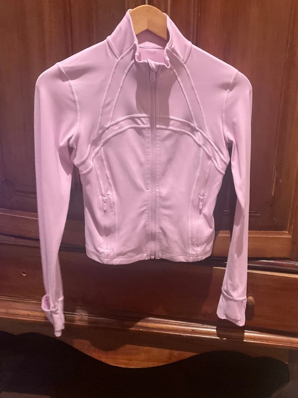 Lululemon Define Cropped Light Pink Nulu Jacket Size 6